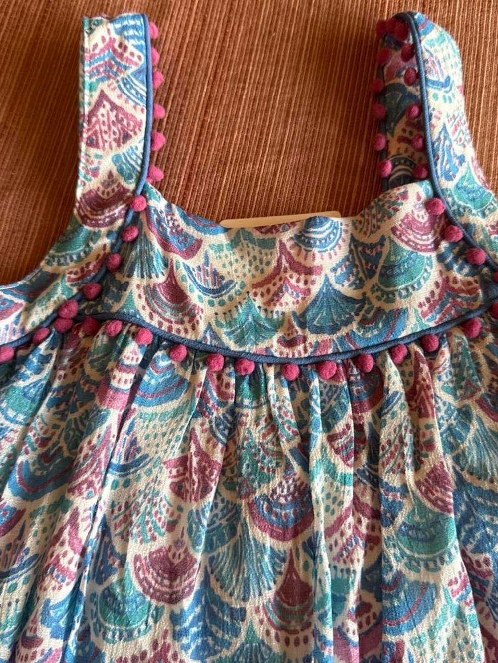 cheeky plum Mermaid print sundress-NWT